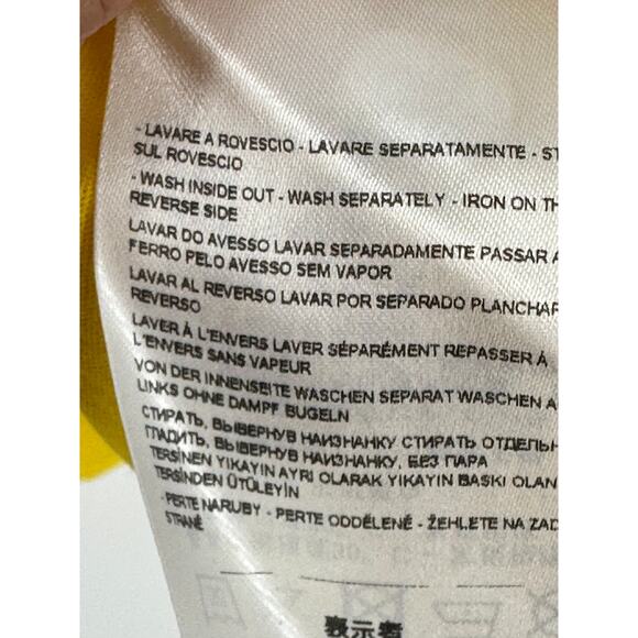 Armani Exchange A/X Pima Cotton Tee Yellow Short Sleeve V-Neck Casual Summer XS - Picture 6 of 8